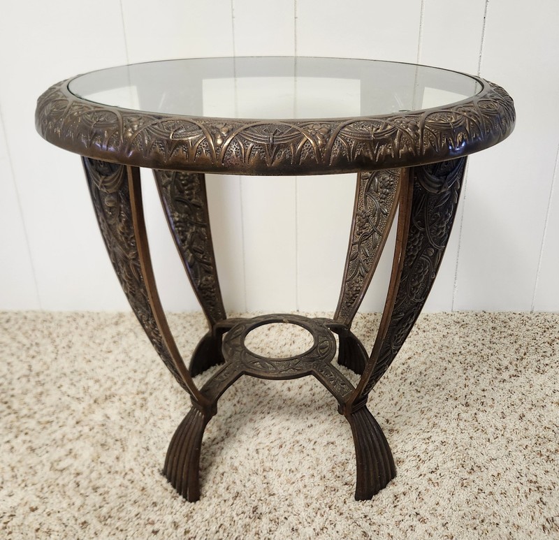 Art Deco metal end table Seville Studios 1920s