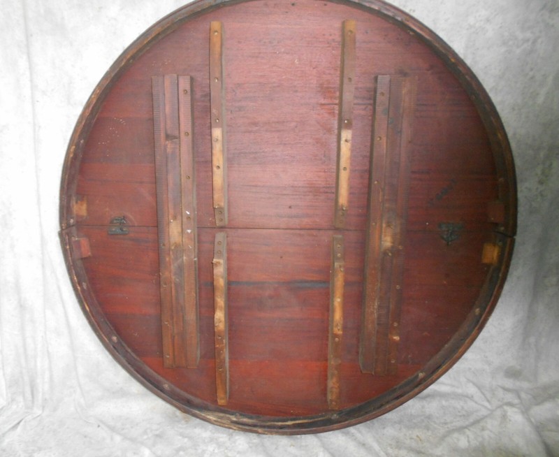 ANTIQUE SOLID MAHOGANY CLAW FOOT EXTENSION DINING TABLE~4 LEAVES gallery