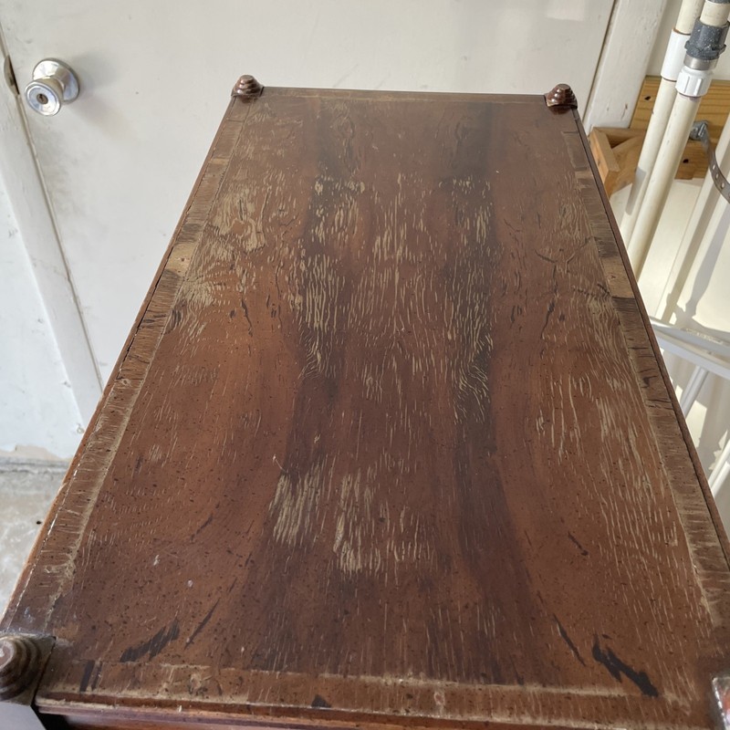 Hickory Chair Company Wood Two Tier Side-table On Wheels With Bottom Drawer. gallery