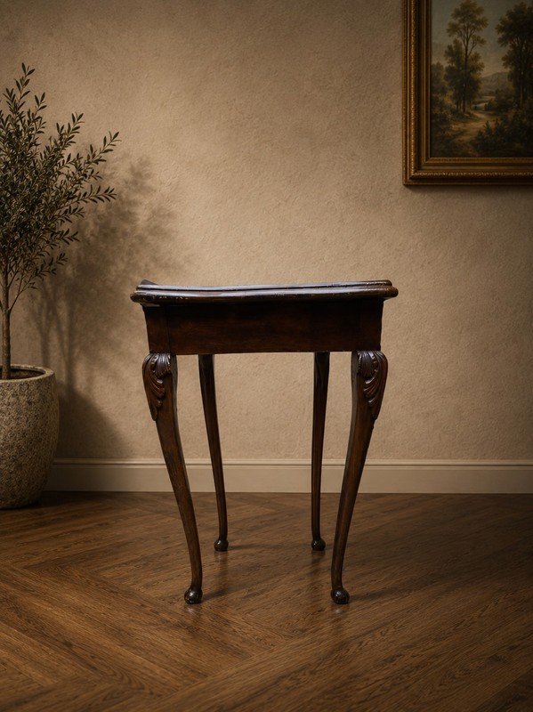 PAIR BURR WALNUT QUEEN ANNE TABLES Vintage Nest Side Lamp Tables UK DELIVERY gallery