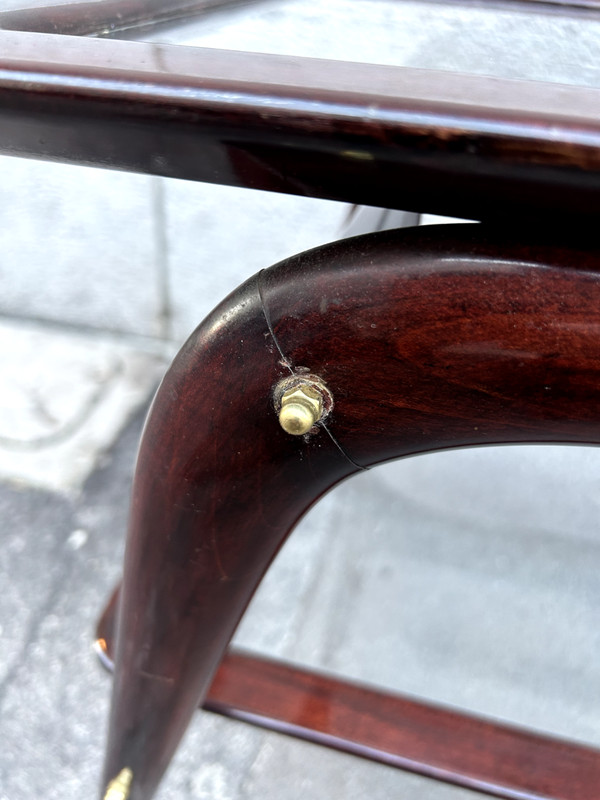 Table 50s Caesar Lacquer Ico Parisi Italian Design Wood Glass Coffee Table gallery