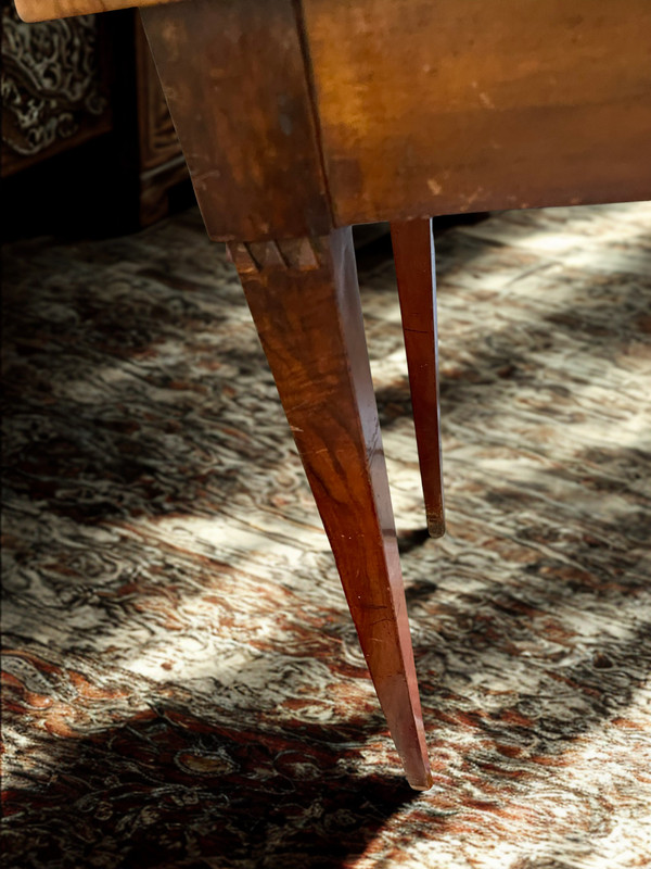 Antique Rustic Wood Game Table – Primitive Style w/ Checkerboard Top, c.1910 gallery