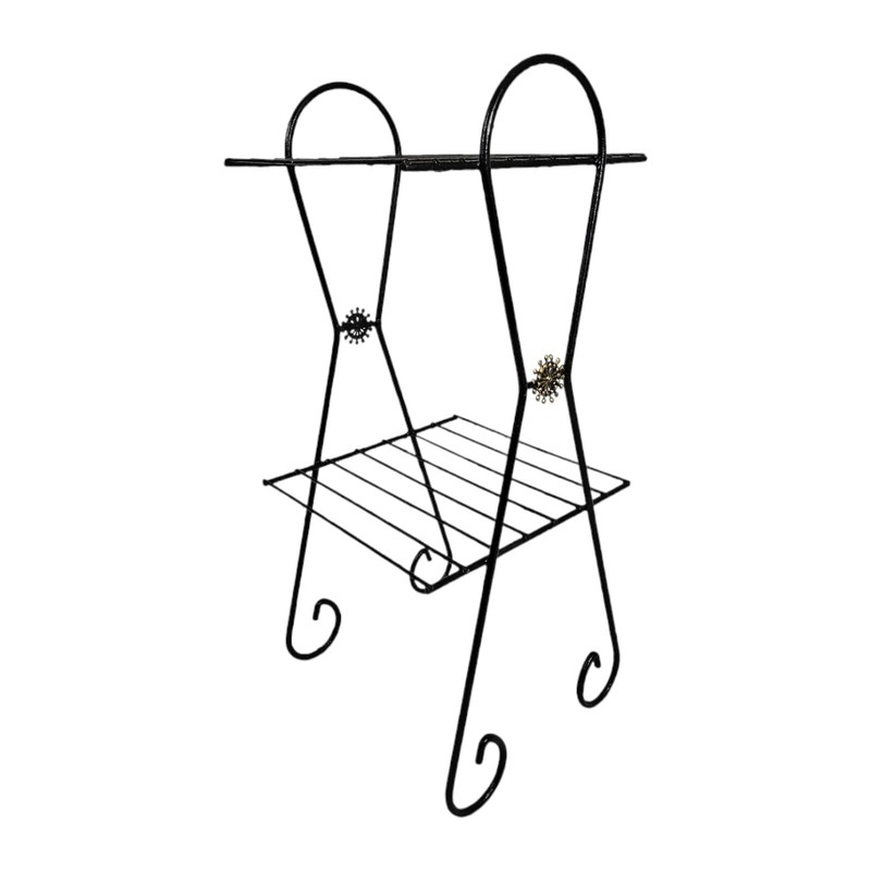Vintage Metal Wire Table Plant Stand Atomic Starburst Mid-Century Modern Retro gallery