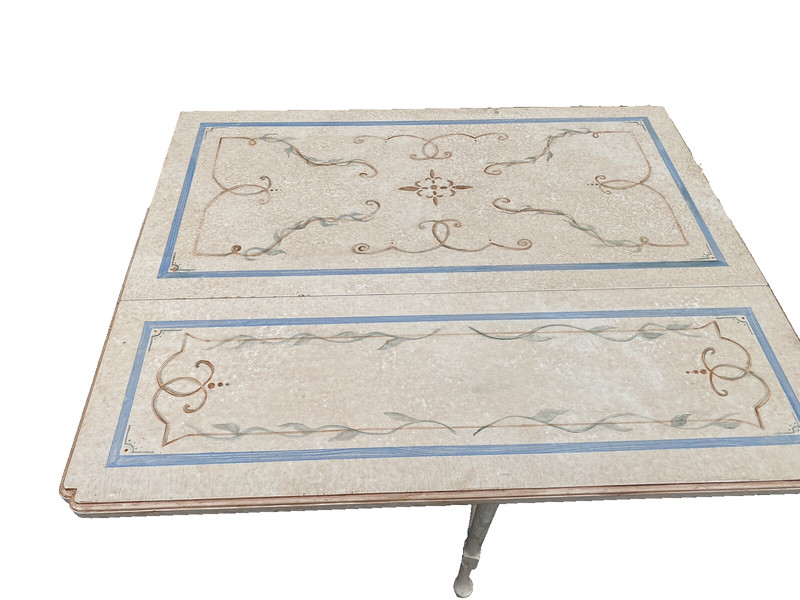 66040 Hand Painted Drop Leaf Coffee / End Table Stand gallery