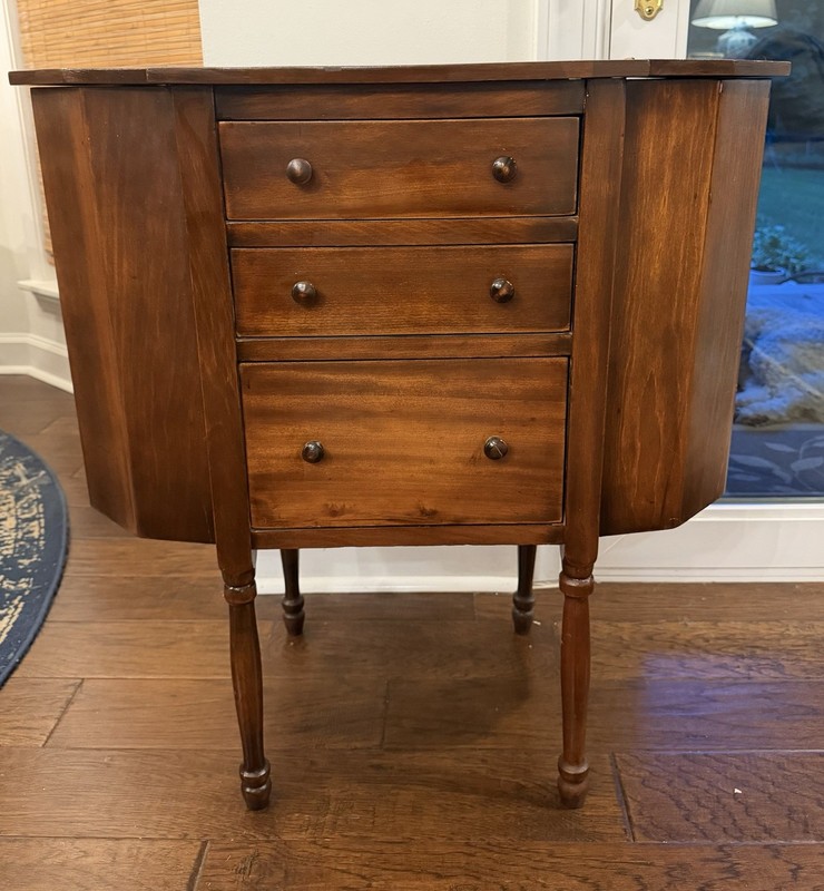 Gorgeous Vintage Martha Washington Mahogany Wood Sewing Cabinet Table gallery