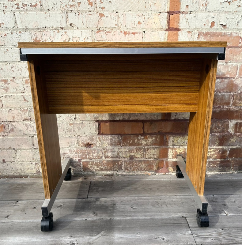 MCM Danflex Systems 88-SB-60 Teak Rolling Desk Table w/ Extension Danish Modern gallery