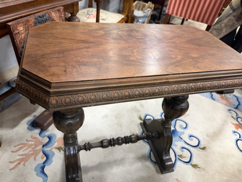 19th Century Jacobean Revival Mahogany Trestle Table gallery