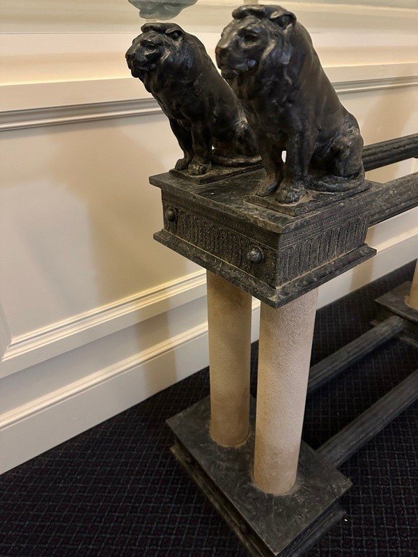 Mid 20th Century Black Lion Console Table gallery