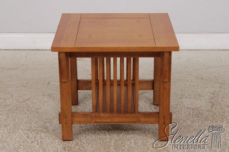 F73465: Arts & Crafts Mission Style Oak 2 Tier End Table gallery