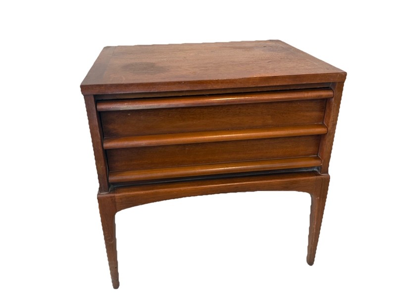 Original Mid-Century Lane Rhythm Series Walnut Nightstand End Table (99)