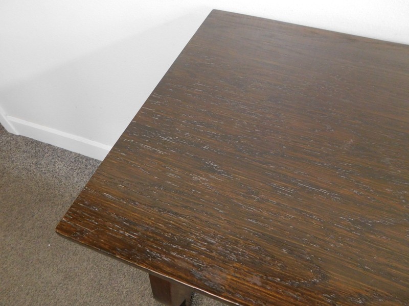 31"W Desk Console Sofa Vanity Table Wood w Drawer Vintage Empire Restored gallery