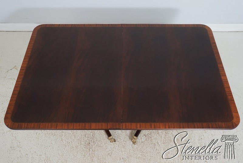 L60822: STICKLEY Regency Style Mahogany Double Pedestal Dining Table gallery