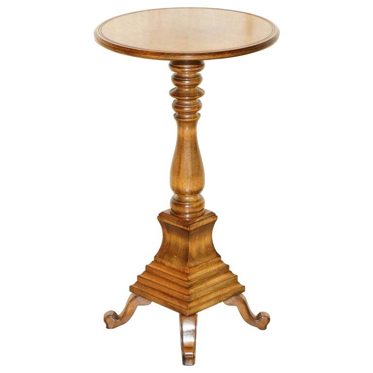 FINE ENGLISH MADE JB WRIGHT CABINET MAKER REGENCY REVIVAL SIDE END LAMP TABLE