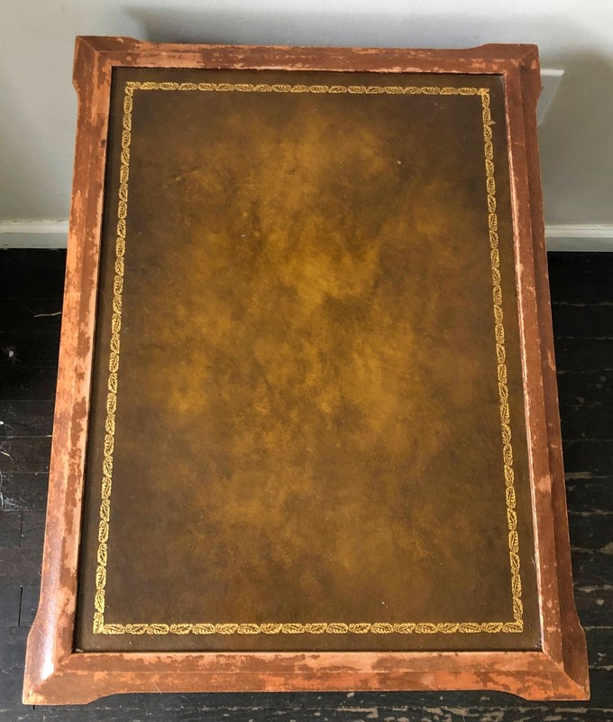 Empire Mahogany and Leather Side Table gallery