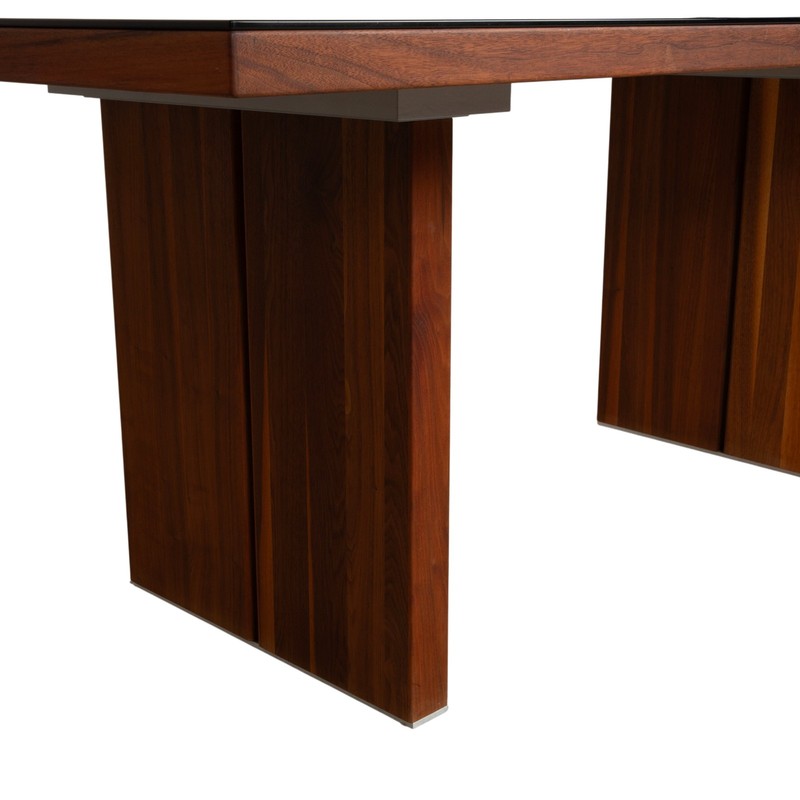Rolf Benz Dining Table Wood Glass Black Brown 190 x 100 cm gallery