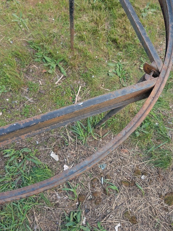 Vintage Metal Folding Table From The Fortys 40s All Intact gallery