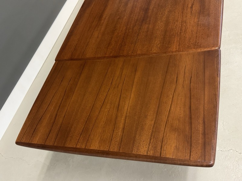 Refinished 72” Danish Modern Teak Draw Leaf Table gallery
