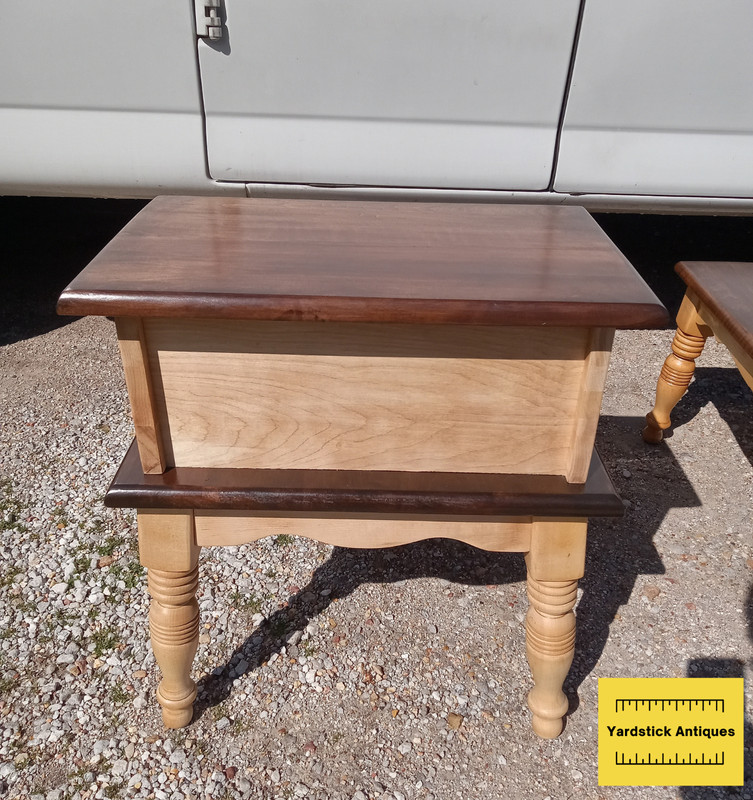 Mid Century Solid Maple Step End Table (1 Table) (SET-56) gallery