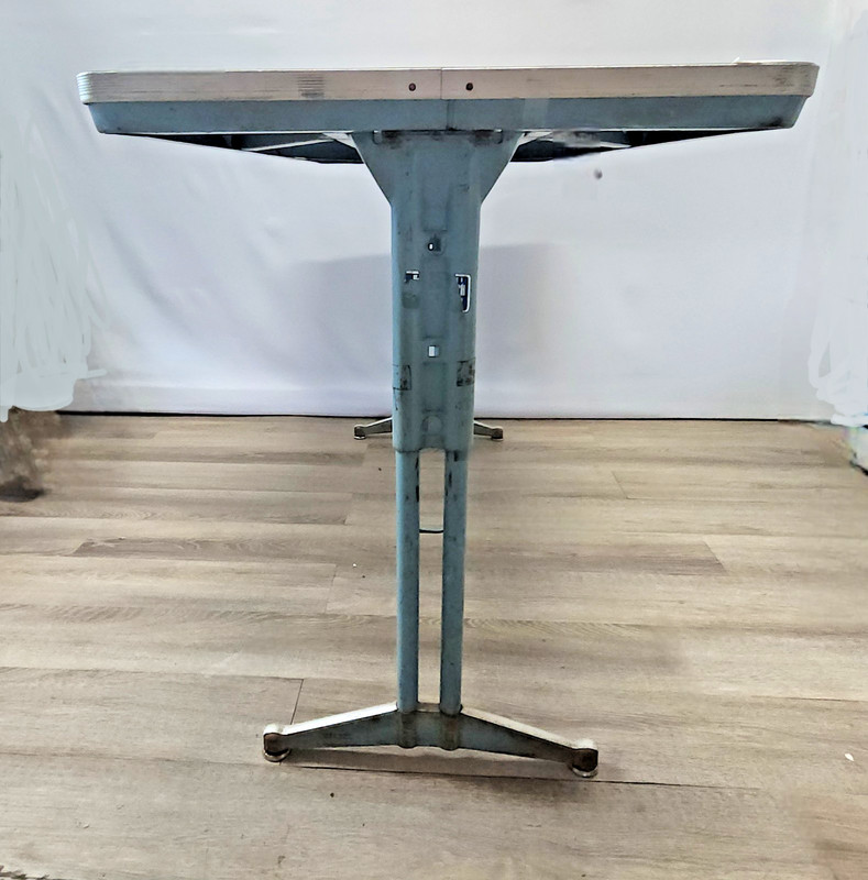 Vintage Adjustable Height Desk Cast Iron Legs Industrial Style gallery