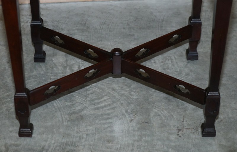 MAPLE & CO THOMAS CHIPPENDALE CAREVED VICTORIAN MAHOGANY CUTLERY SIDE END TABLE gallery