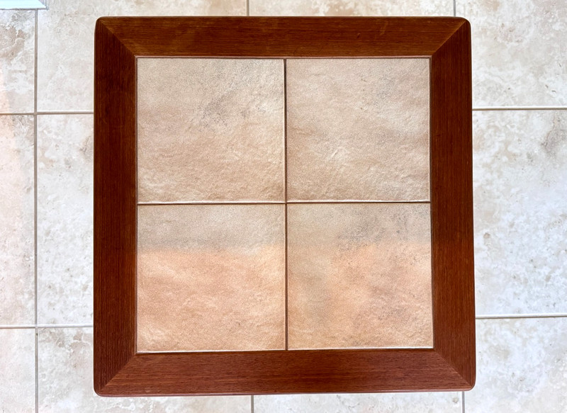 Mobelfabrikken Toften Danish Mid Century Modern Tile-Top Teak Side Table 21'' SQ gallery