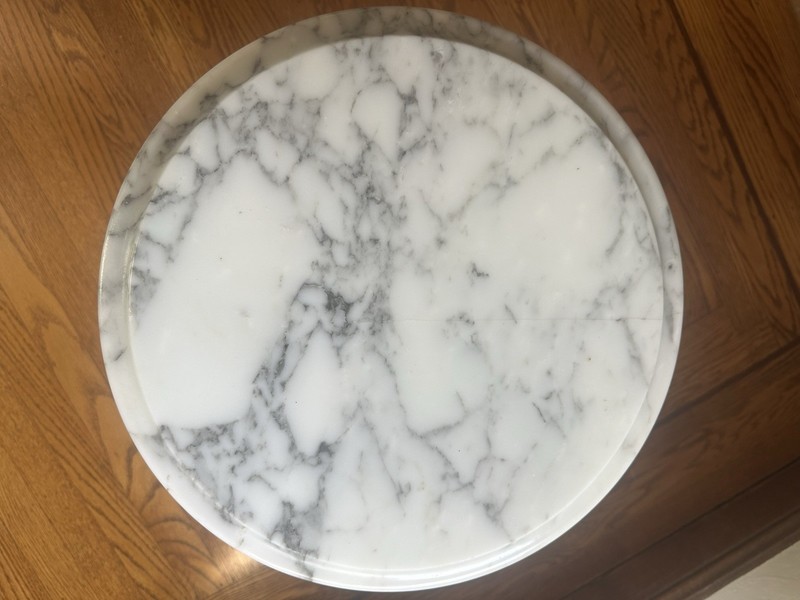 Vintage marble Italian Drinks Table Rococo Style Stamped Made In Italy gallery