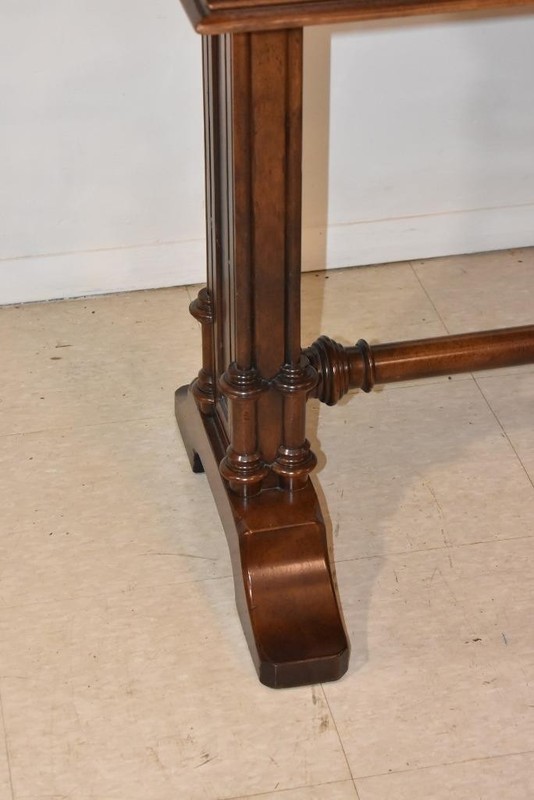 Baker Furniture Walnut Adjustable Tiered Sofa Serving Table gallery