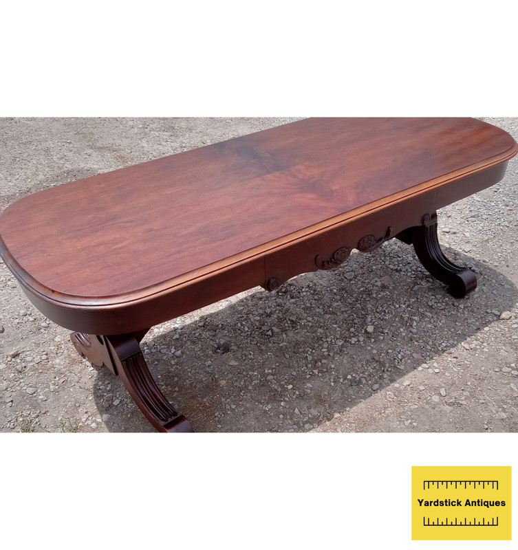 Mahogany and Rosewood Bookmatch Veneer Top Coffee Table (CT111) gallery