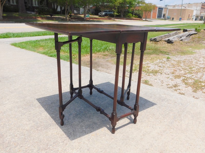 Petite Mahogany Gateleg Table Stamped Watson & Boales~~~? Salesmans Sample? gallery