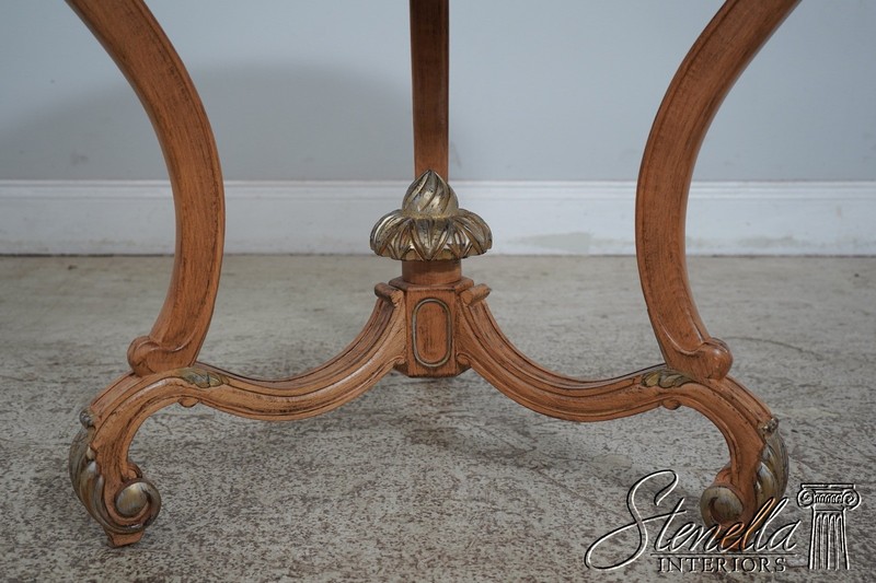L62227: Italian Style Green Marble Top Round Lamp Table gallery