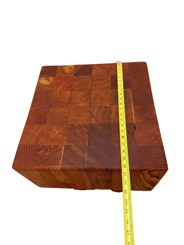 Vintage Antique Butcher's Block Carving Kitchen Table, Hand-Crafted 1975 gallery