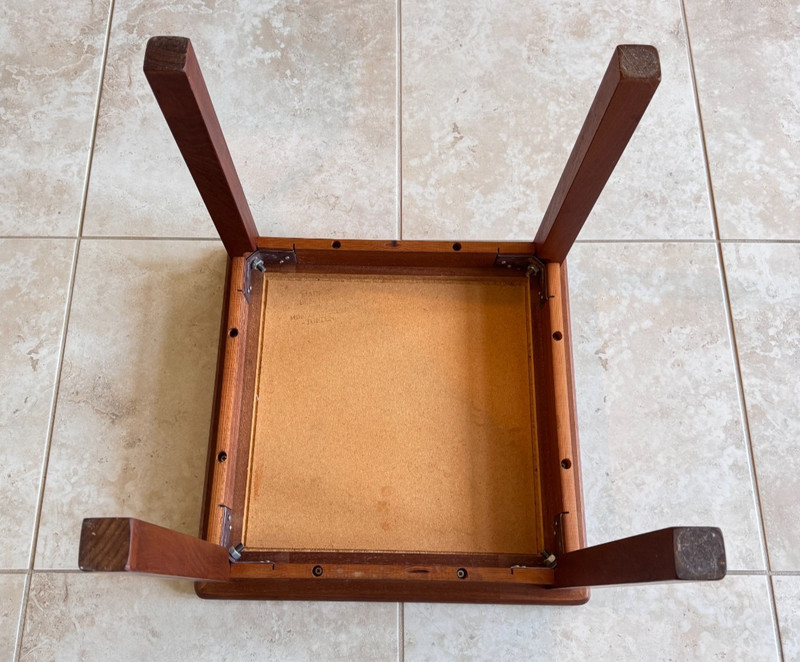 Mobelfabrikken Toften Danish Mid Century Modern Tile-Top Teak Side Table 21'' SQ gallery