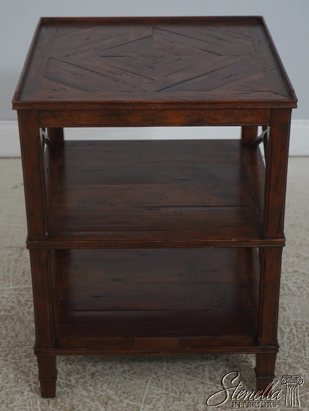 L72865: THEODORE ALEXANDER Oak Castle Bromwich 3 Tier Lamp Table gallery