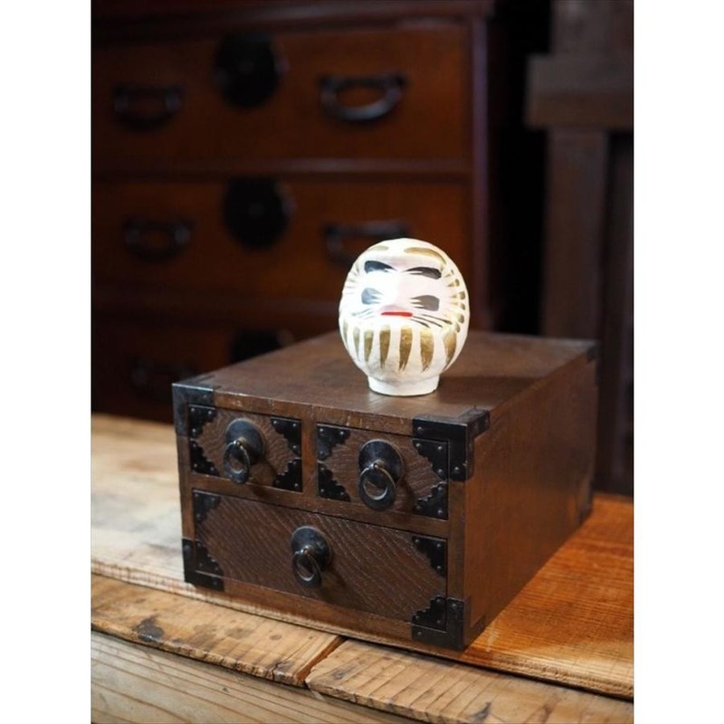 Small Wooden Drawer Koro-ten Exhibition Used Japan 15cm (5.9in)