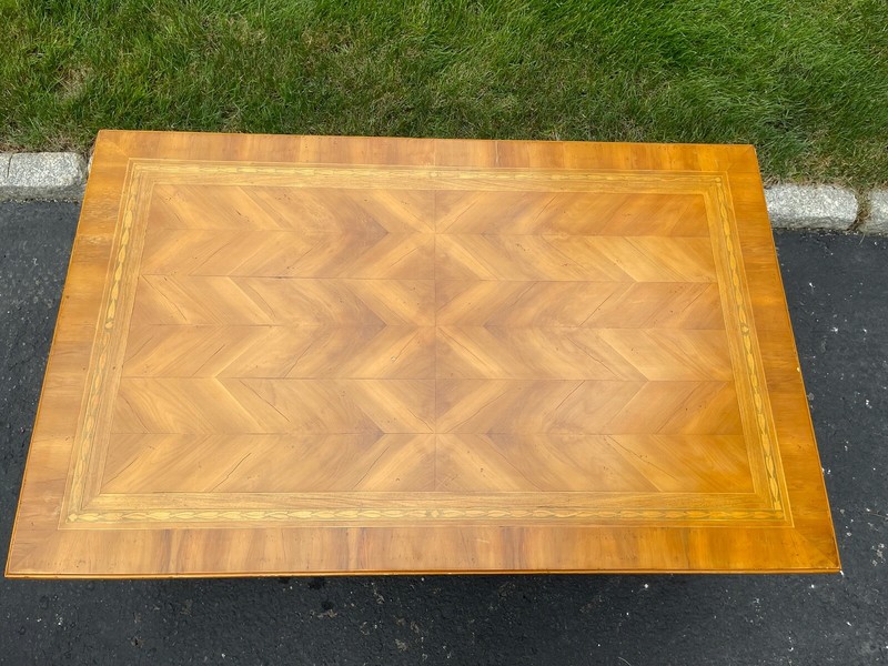 Alfonso Marina Ebanista Rectangular Inlaid Fruitwood Coffee Table gallery