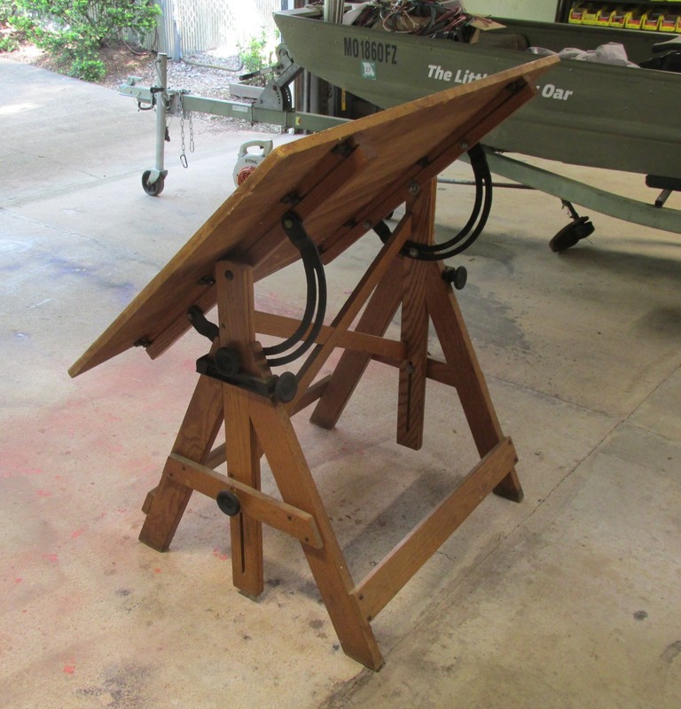 Vintage Keuffel & Esser Co. "Popular" Drawing/Drafting Table, Fully Adjustable gallery