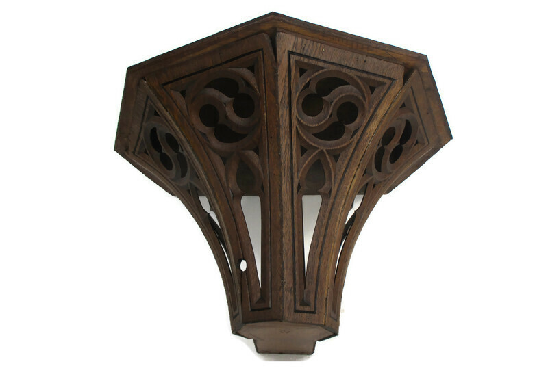 Antique Large Gothic Hand Carved French Oak Wall Hall Console table Stunning