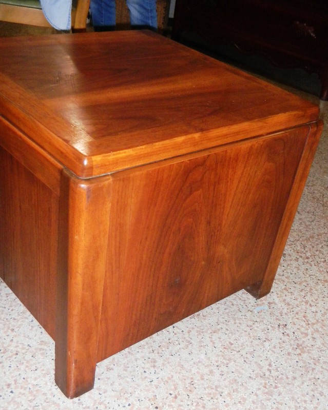 LANE ALTAVISTA CUBIST SIDE TABLE / STORAGE TABLE / WALNUT FINISH - MCM gallery