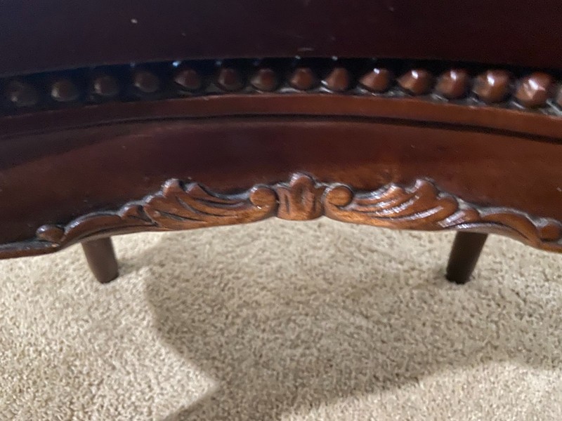 Kidney Shaped Tea/liquor Cabinet Table w/beveled glass& TRAY~LOCAL PICK UP ONLY gallery