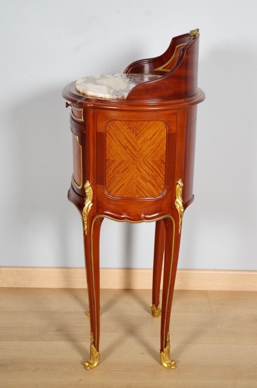 Louis XV Style Bedside Table Signed Rinck gallery