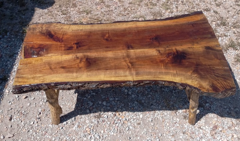 Rustic Walnut Live Edge Coffee Table (CT-376)