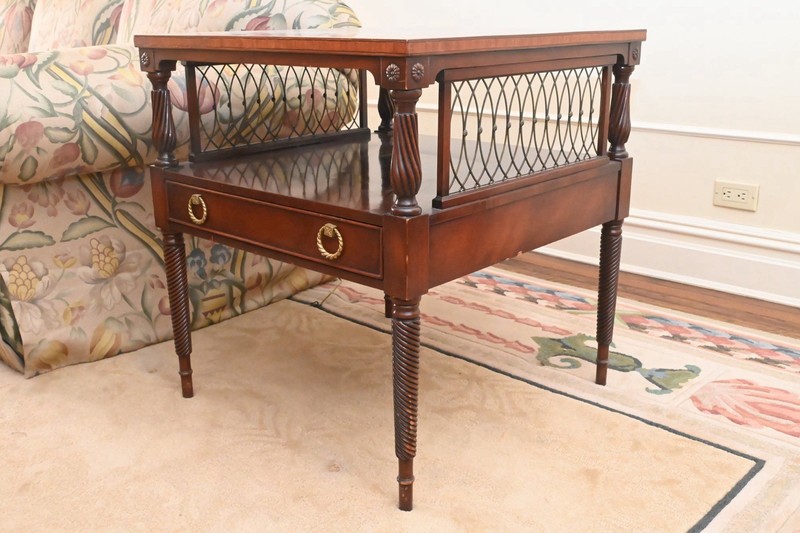 Irwin Mahogany Two-Tier Side Tables gallery