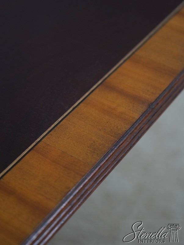 L72617: STICKLEY Regency Style Mahogany Double Pedestal Inlaid Dining Table gallery