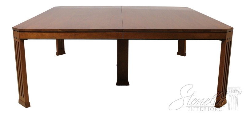 56892EC: STICKLEY Large Square 2 Part Dining Room Table
