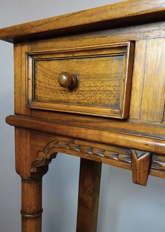 Antique Style Golden Oak Two Drawer Hall Console Table Excellent gallery