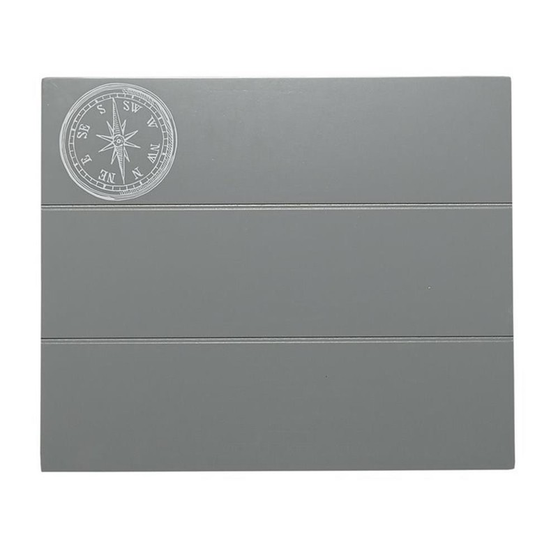 Riverbay Furniture Transitional Wood 5 Piece Compass Tray Table Set in Gray gallery