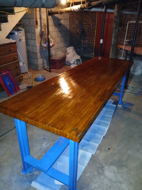 Vtg Industrial Chef Butcher Block Island Stainless WorkStation Table 96×30