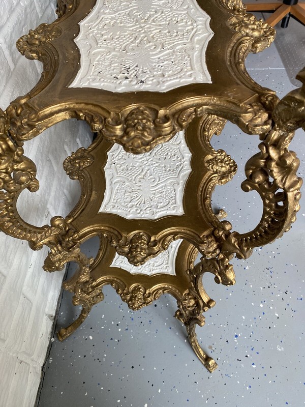 Very Rare Victorian Style Antique Solid Brass Three Tier Corner Table gallery