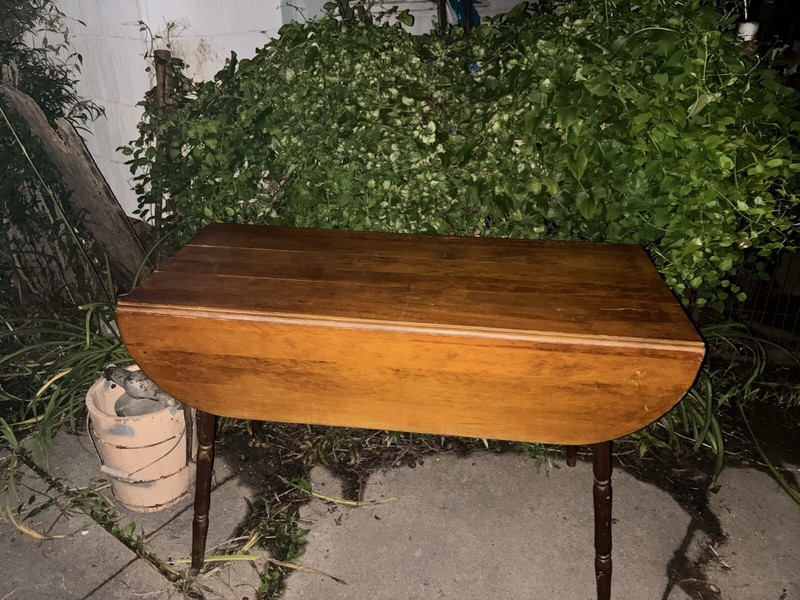 Vintage Antique Drop Leaf Table . Mid to Late 1800s Rare Piece Of Furniture gallery