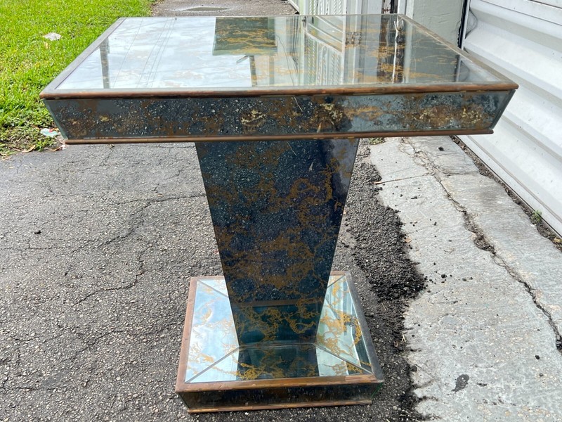 Mid Century Eglomise Mirrored Table gallery